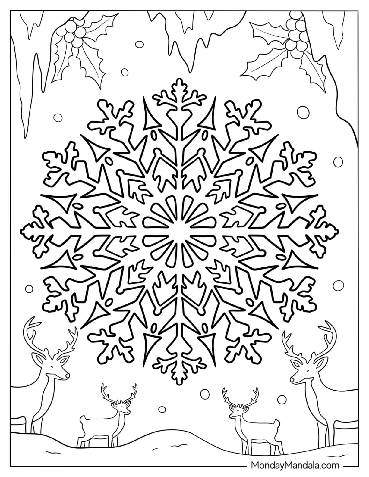 60 winter coloring pages (free pdf printables)